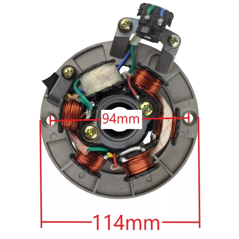 RedCap Stator Magneto 6 Coil 5-Wire AC with Plate for