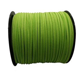 Pamir Tong Faux Leather Cord for Jewelry Making 100 Yards 2.6mm Thin Suede String Rope Green Bracelet Cords DIY Crafts String for Necklace-Dream Catcher Supplies-Hat- Walking Stick