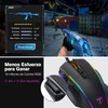 TERPORT S608 Mouse Gaming con Iluminación RGB Personalizable, Hasta 8000