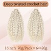 TAOYEMY Ocean Wave Crochet Hair 16 Inch 6 Packs Deep