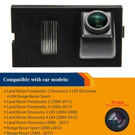 HD 1280 x 720p Colour Camera Waterproof Reversing Camera License Plate Lighting Camera Car Reversing System with Parking Aid Night Vision for Land Rover/Freelander 2/Discovery 3 4/Range Rover Sport
