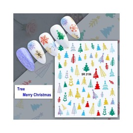 Generic Christmas Snow Nail Sticker Merry Christmas Deer Tree Coffee Nail Decals Sr 2156 Nail Wraps Stickers Manicure Supplies for Women Nails Full Long Lasting Easy Apply and Remove