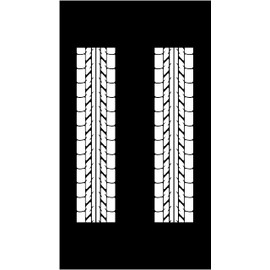 Eyecandy Decals TIRE Tread 2 Pack 6 INCH White Decal Sticker