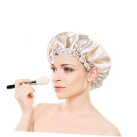 Beavorty 2pcs Reusable Shower Cap for Women Dry Hair Shower Bath Hat Sauna Cap for Braids