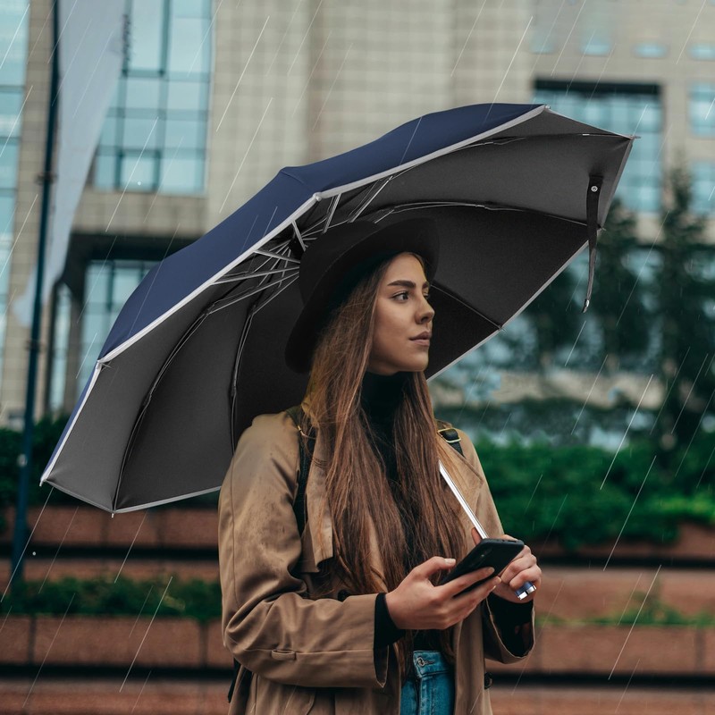 Pioggistar Windproof Umbrella for Men and Women, Inverted Umbrellas 10