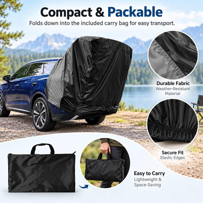 Car Rear Tent for Camping & Picnic – 600D Oxford