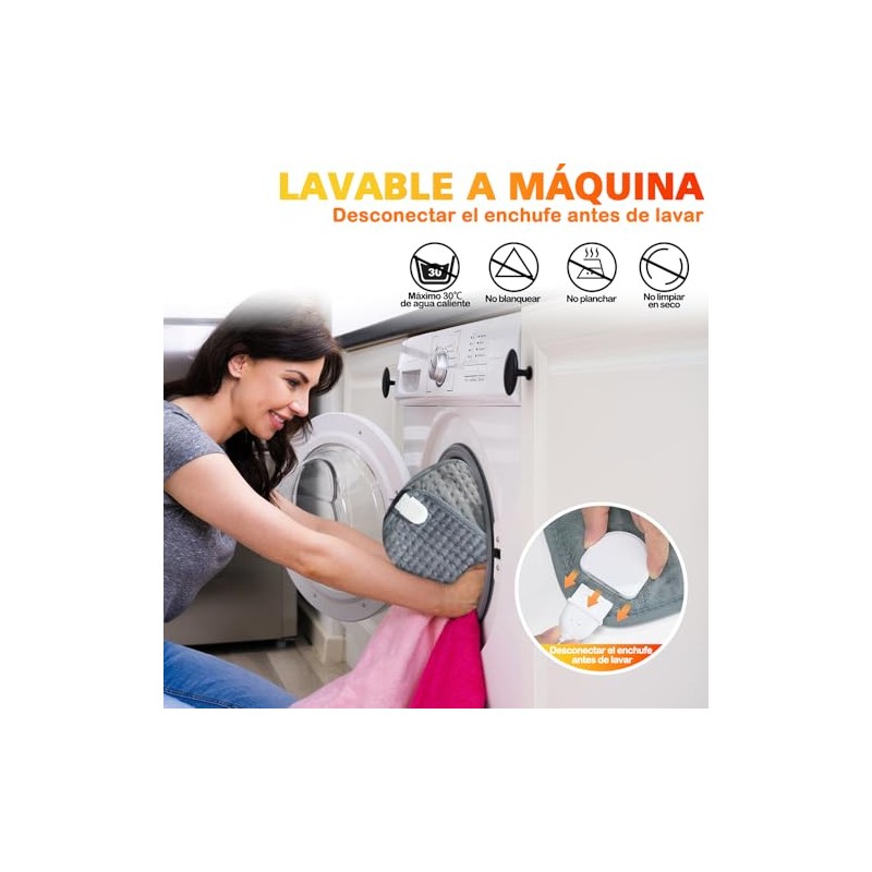 Almohadilla Trmica,Manta Termica con Correa Adjustable,Compresa Caliente Electrica con 6