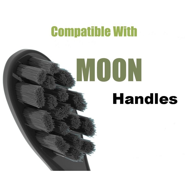 Replacement Toothbrush Heads for Moon Electric Toothbrush with Covers (5