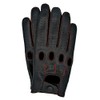 Riparo Genuine Leather Full-finger Driving Gloves (X-Small, Black/Red Thread)