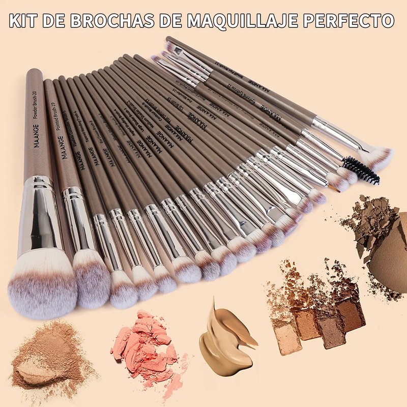 Brochas Maquillaje Profesional Maange Brocha Para Base Pincel Para Delinear