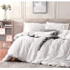 Mozeo White Grid Duvet Cover Set with Zipper Closure 2Pcs
