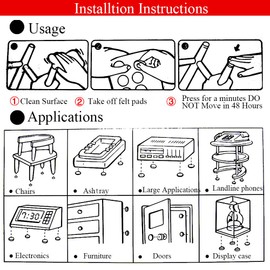 ShineCozy Premium Furniture Felt Pads - Large 10 PiecesHeavy Duty Self Stick Pads - Chair Feet Floor Protectors,Protect Hardwood & Laminate Flooring(85 * 85mm)