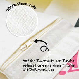 RFBEUTEL Grandma Gift Cotton Bag Tote Bag Cottonbagjoe with Inner Pocket and Zip Grandma Gifts for Birthday Fabric Bag Shopping Bag Jute Bag Handbag, White