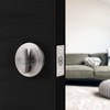 Probrico Satin Nickel Deadbolts, Front Door Deadbolts with Key, Single