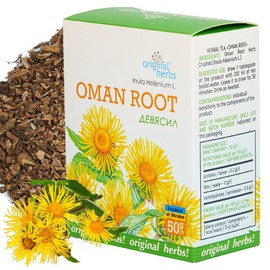 OMAN ROOT TEA, (INULA HELENIUM L.) - 100% Pure & Natural, Wild-Crafted, Loose Leaf Herbal Tea - 50g (1.76oz) - Original Herbs Herbal Tea