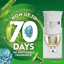 Air Wick Plug In Scented Oil Refill, Infused with Essential Oils, Plug In Air Fresheners for Home, Blue Agave & Bamboo, 4 ct