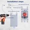 Emergency Stop Button with Box,10A 440V Emergency Shut Off Switch,