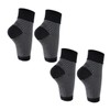 OHPHCALL 2pairs Compression Foot Sleeves Ankle Toeless Socks for Plantar