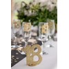Gold Glitter Number 60th Birthday with Stand