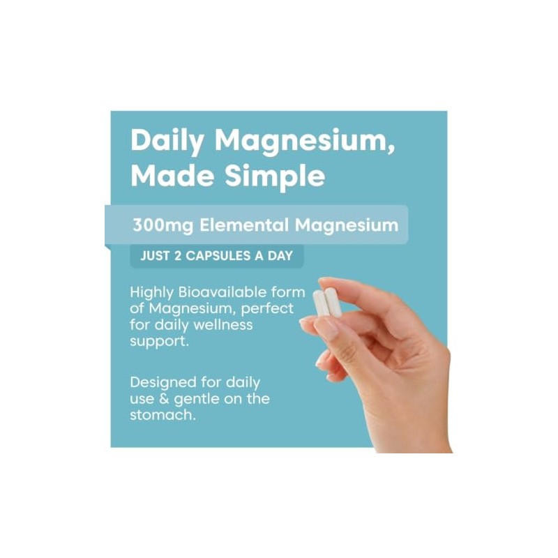 Bioglan High Strength Bedtime Magnesium Glycinate - 60 Vegan Capsules