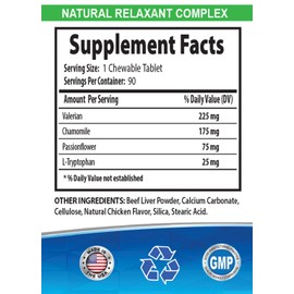 Dog Aggression Formula - PET Relaxant - Made for Dogs and Cats - Natural Anxiety and Stress Relief - Mood Boost - Best Formula - Valerian Root Dog Treats - 1 Bottle (90 Treats)