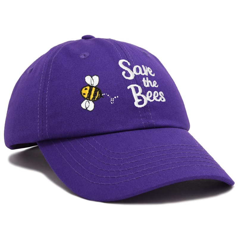 DALIX Save Bees Baseball Cap Dad Hat Embroidered Womens Girls