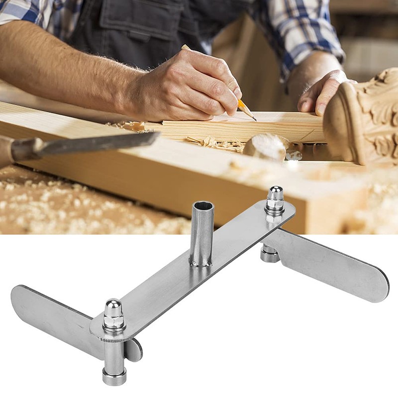 Hilitand Center Finder Stainless Steel Center Line Woodworking Tool (40-100mm)