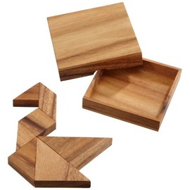 Philos 6212 Puzzle Game Tangram, Colour-Brown