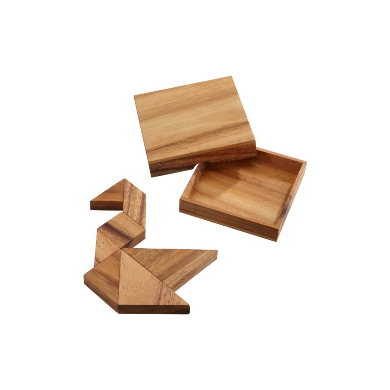 Philos 6212 Puzzle Game Tangram, Colour-Brown