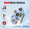 Rock and Roll Music Stickers 100 Pcs, Guitar Stickers for