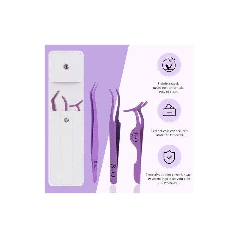 B&Q Eyelash Applicator Tool 3 PCS Lash Applicator Tool Kit