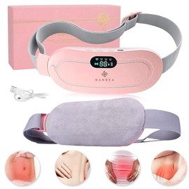 Almohadilla Eléctrica Inalámbrica con 3 Niveles de Calor y 4 Modos de Vibración, Faja Calefactable Recargable para Cólicos Menstruales, Dolor de Espalda y Abdomen, Regalo Bienestar