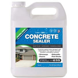 Serveon Sealants Concrete Driveway Sealer Plus Penetrating Densifier (Clear Natural Finish) Commercial Grade Outdoor Indoor Waterproof Sealant Protects Pavers Sidewalks Pools (1 Quart) H2100