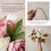 Faux Silk Peonies Artificial Flowers (4, Old Rose White)