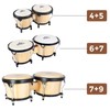 EastRock Bongo Drum 4” and 5” Set for Adults Kids
