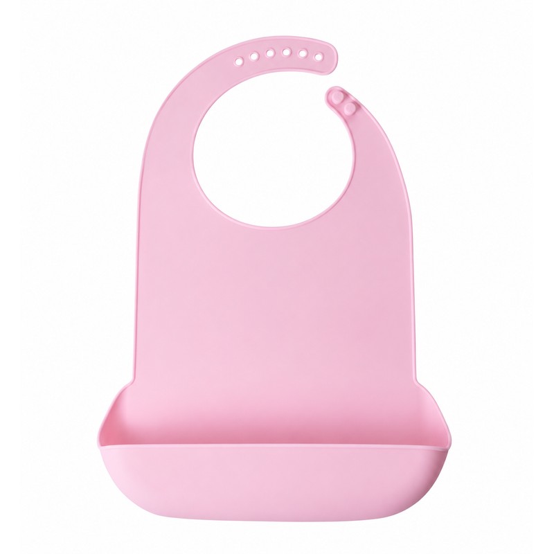 Waterproof Adult Silicone Bib with Food Catcher Pocket – Adjustable