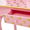 Teamson Kids Pretend Play Kids Vanity, Table & Chair Vanity