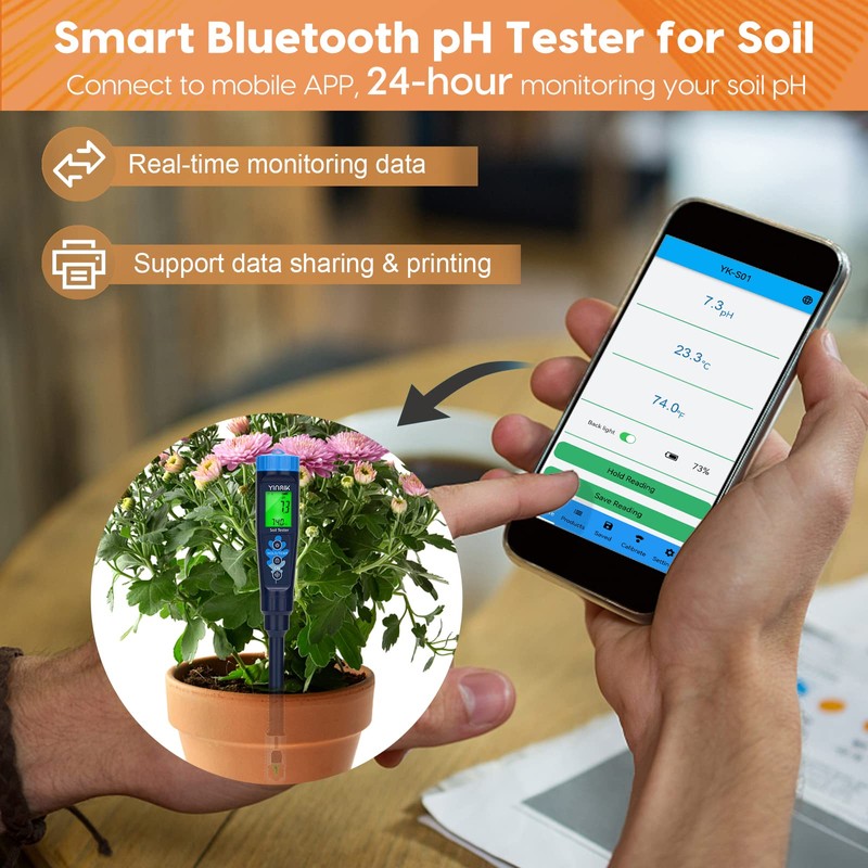 Digital pH Tester for Soil, Soil pH Test Kit for