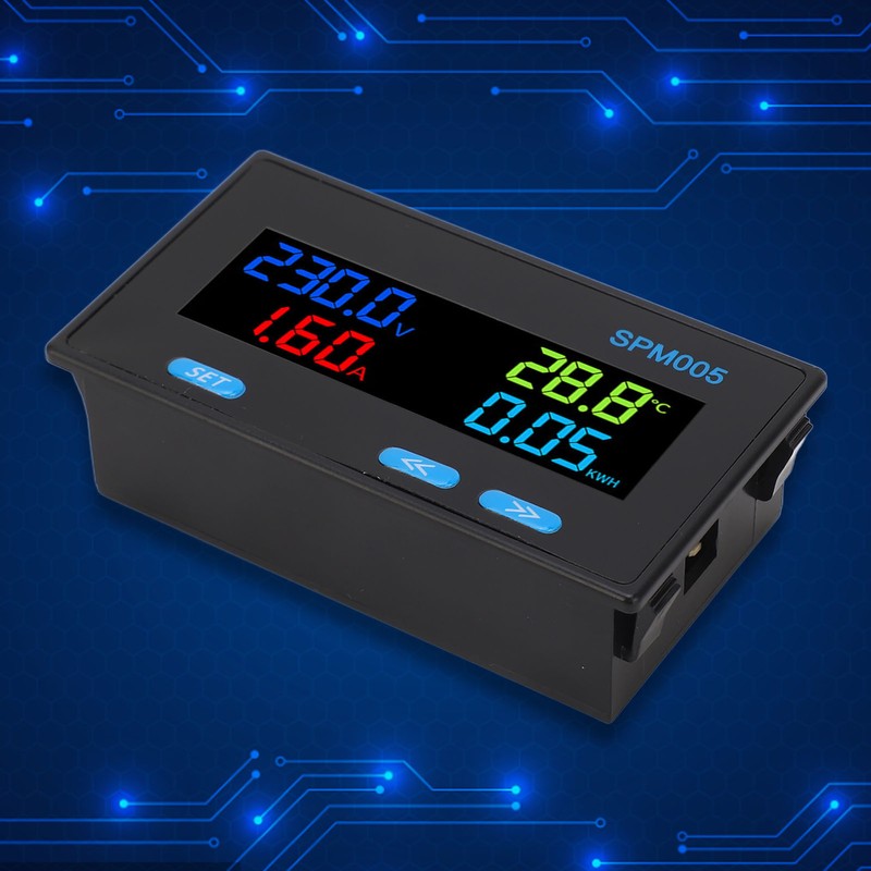 Digital Voltmeter Ammeter Panel 8 in 1 Multifunctional Power Meter