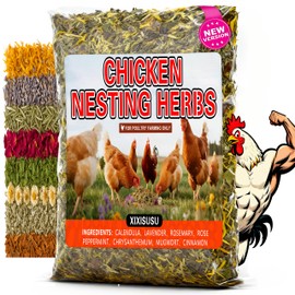 xixisusu Nesting Herbs for Chicken Coop - 32 oz Natural Chicken Treats, Poultry Feed Botanical Mix, Plant-Based Coop Snacks for Daily Wellness, Feather Quality, Egg Production (2 Pound)