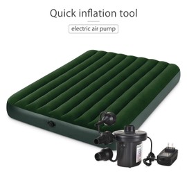 HUAPPNIO Air Pump Electric Portable Inflator for Inflatable Mattress Pool Boat Raft Swimming Ring Sofa Toy Kayak 100-240V AC/DC 12V with 3 Nozzles (Home+Car, M)