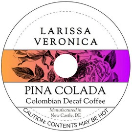 Pina Colada Colombian Decaf Coffee (Single Serve K-Cup Pods) (Gourmet, Naturally Flavored, Whole Coffee Beans) (12 pods, ZIN: 574108) - 3 Pack