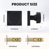 Haidms Black Passage Door Knobs Interior, Heavy Duty Round No