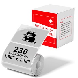Phomemo Transparent Thermal Labels, Transparent Label for QR Code, Name Badges Compatible with M220 M250 M221 M120 M150 M108 M110 M421 Label Printer, 1 Roll, 50 x 30 mm, 230 Labels/Roll