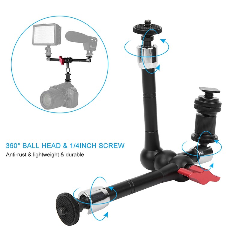 11" Articulating Friction Magic Arm with Clamp for SLR Cameras