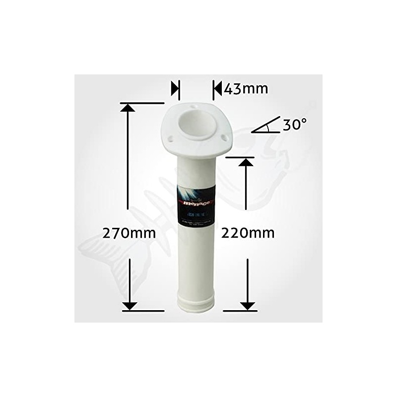 4 x Flush Mount 300 Angled Round Boat Rod Holder