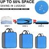YZAOLL 3 Set/6 Set/7 Set Compression Packing Cubes Travel Accessories