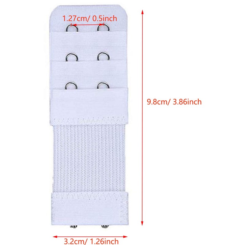 KTOBTEL 8 Pieces Women Bra Extenders 2 Hooks 3 Rows
