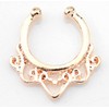 Aoyoho 8pcs Fake Septum Clicker Nose Hoop Ring Non Piercing