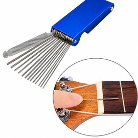 13 Sizes Metal Guitar Saddle File Set – Precision String Instrument Repair Tool for Guitar, Bass & Ukulele Maintenance